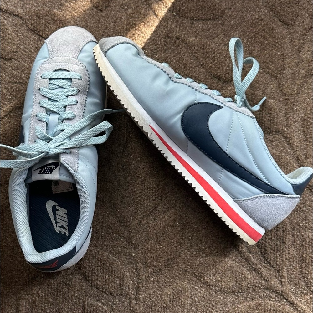 Men's Nike CLASSIC CORTEZ NYLON - LT ARMORY BLUE/ARMORY NAVY/ WHITE 9.5 M 2016